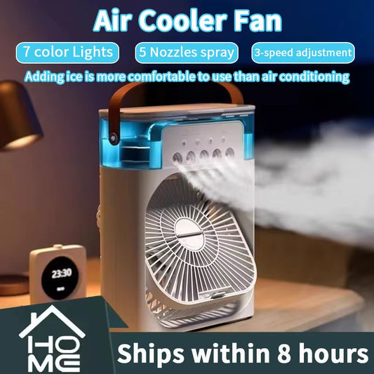 Humiflash Portable Air Cooler & Humidifier 3-in-1 with LED Light